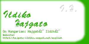 ildiko hajgato business card